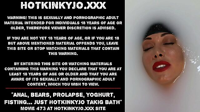 Hotkinkyjo's Filthy Anal Bath With Big Tit Delights