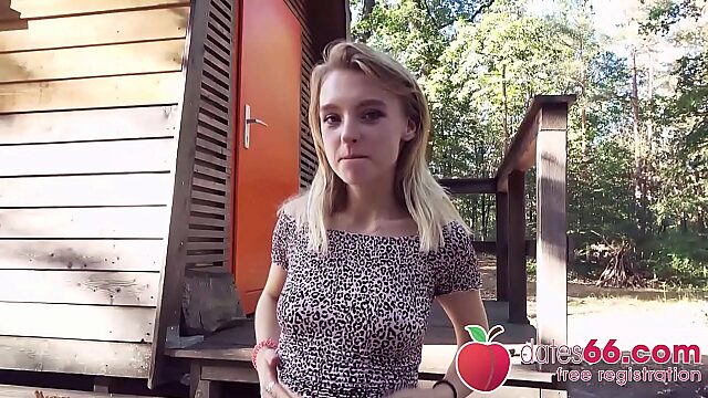 Petite German Lily Ray Gets Throatfucked And Takes A Big Load Behind An Old Shack