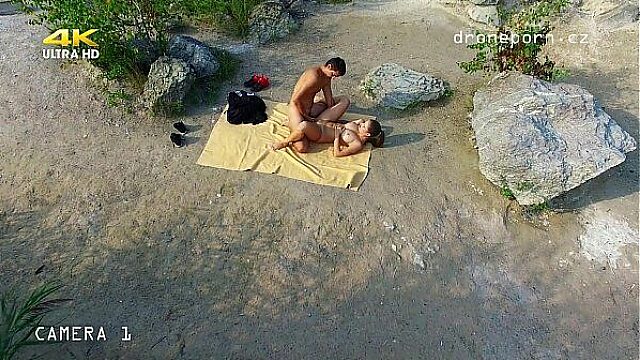 Drone Captures Hot Beach Sex And Voyeur Action In Public