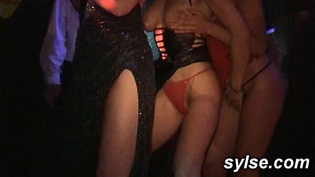 Public Cumshots At Nightclub Orgy