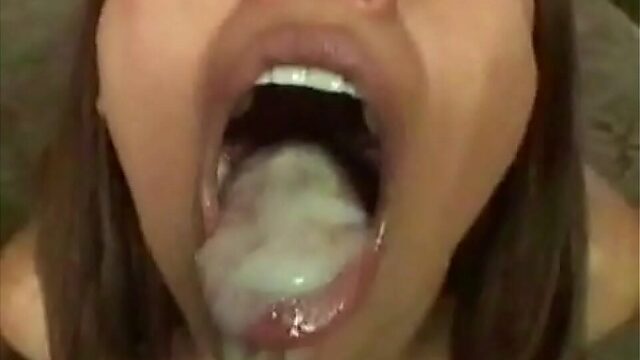 Slutty Babe Takes Nasty Cumshot In Her Mouth