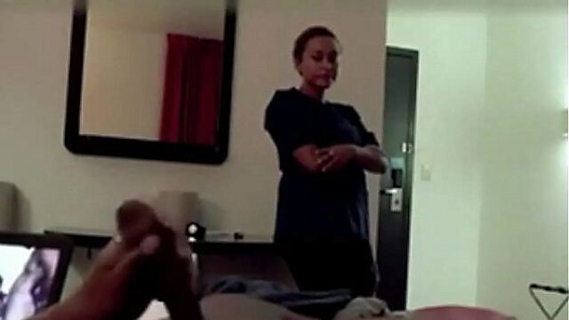 Maid Busts Room Occupant Masturbating, Watches Him Finish