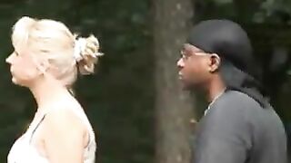 Passionate Lady Met A Horny Black Guy In The Forest And Had Sex With Him