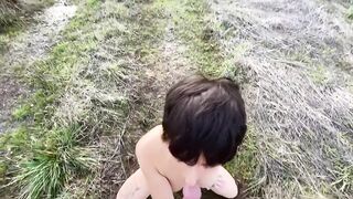 Teen Girlfriend Sucks And Fucks Outdoors