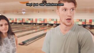 Gorgeous Ebony Julie Kay Rides Hard Cock At Bowling Centre