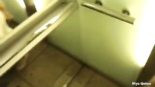 Blowjob In The Lift And Stairs Cumshot Swallow Public