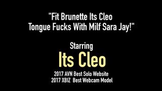 Fit Brunette Its Cleo Tongue Fucks With Milf Sara Jay