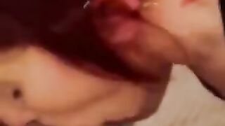 Sexy Redhead Deepthroats Hard Cock