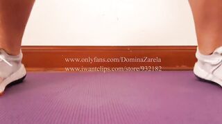 Domina Zarela - Adidas Sneakers Fetish - Stretching And Warming Up Before Starting My Workout