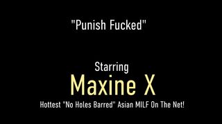 Asian Mom Maxine X Gets A Big Angry Cock In Her Pink Holes