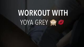 Gym Workout With College Girl Yoya Grey Ends Up With Wardrobe Malfunction, Tits Flashing And Topless