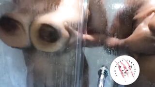 Lochnessmama Sucking Dick In Shower Big Titty Teasing