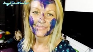 Funny Beautiful Color Face Girl Full Hd - 1080