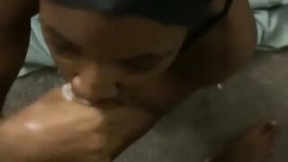 Pov Ebony Blowjob Almost Made Me Bust