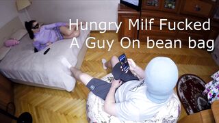 Hungry Milf Kisha Bang A Guy On A Bean Bag Chair.cumshot On Hair