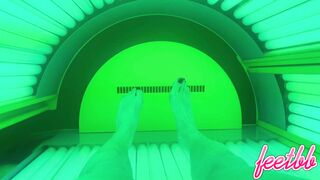 Tanning Bed Candid Feet Tease Day 1 Preview