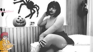 Zoombie Velma Dinckley Scooby Doo Cosplay For Halloween Red Light Green Light Game, Sucking Hard On Her Dildo And Teasing With Her Butt Plug, Do You Want To Play