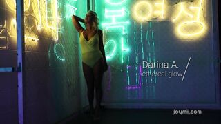 Darina In Neon Soaked Striptease