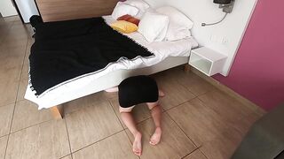 Step Sister Stuck Under Bed Gets Fucked 'Im Stuck! Help Please