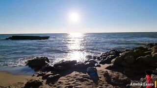 Pubblico E Scopata Con La Figa Bagnata Sulla Spiaggia Con Persone In Giro Hd