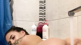 Naked Excited Excited Babe Masturbates Pussy With Water Jet Doggystyle. Amazing Orgasm And Feelings