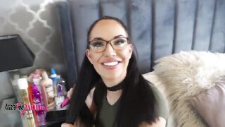 Sexy British Brunette Secretary Fucks Guy Before Work, Gets Covered In Cum