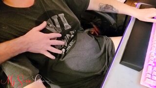 Naked Massage For Milf Lexie While Gaming, Ends With Cum On Tits