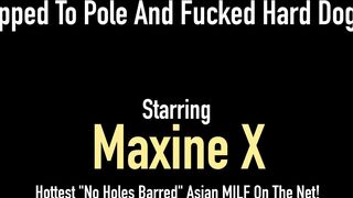 Cambodian Cougar Maxine X Strapped To Pole & Fucked Doggy