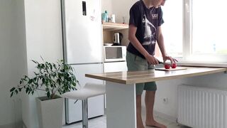 Alternative Couple Having Hot Sex In The Kitchen