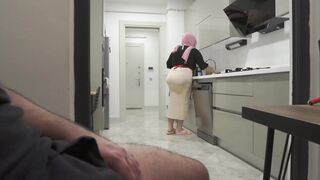 Arab Stepmom Caught Stepson Jerking Off Then Gets Her Huge Ass Fucked