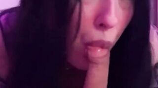 Girl Playing Around With Dick In Her Mouth