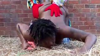 Gibby The Clown Fucks Ebony In A Barn