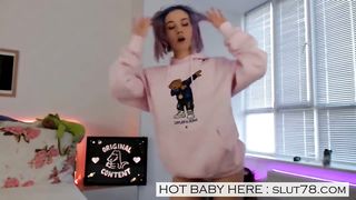 Sexy Twitch Girl Leyagornaya Dancing Strips In Thong Sexy Shorts Try Not Fap #4