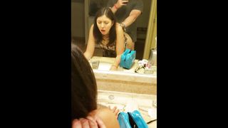 Hot Fuck In Front Of The Mirror With Latin Girl