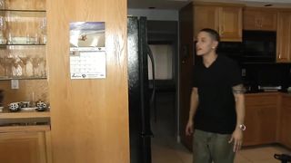 Redhead Doll Invites Boyfriend On Kitchen For Have A Cum Wash