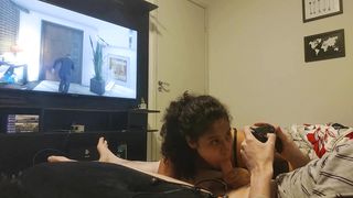 Sucking My Boyfriend While He Plays Ps4