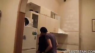 Horny Teen Couple Is Having Sex In The Kitchen, In The Living Room And By The Window