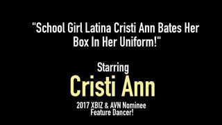 School Girl Latina Cristi Ann Bates Her Box In Her Uniform