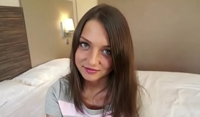 Brunette Teen Foxy Di On Her Side Getting Her Booty Drilled Deep