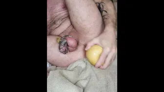 Hard Fucking With Squash While Cbt & Prostate Cumming [Rough]