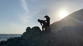 Quick Peggin' On Rocks At The Beach. People Were Watching In The Distance So We Had To Be Quick