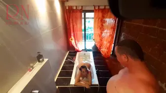 Peep. Voyeur. Housewife Washes In The Shower With Soap, Shaves Her Pussy In The Bath. 22