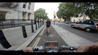 London Bike Ride In Mesh Outfit