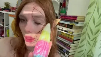 E Girl Gags On Toy