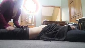 Blowjob On The Floor With A Messy Cumshot, Good Views