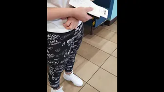 Step Mom Fucked And Leggings Got Covered In Cum By Step Son In Restaurant