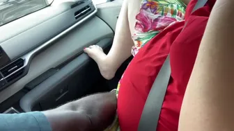 Big Ass Milf Mom With Big Tits Caught Masturbating Publicly In Car & Getting Fingered By Black Guy