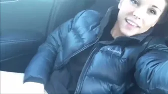 Busty Teen Masturbating In Parter's Car