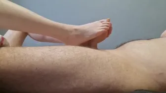 Footjob With My Stepbrother