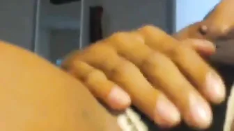 Black Girl Fingers Her Pussy With Panties On